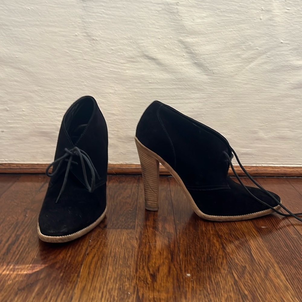 Balenciaga Black Suede Ankle Boots